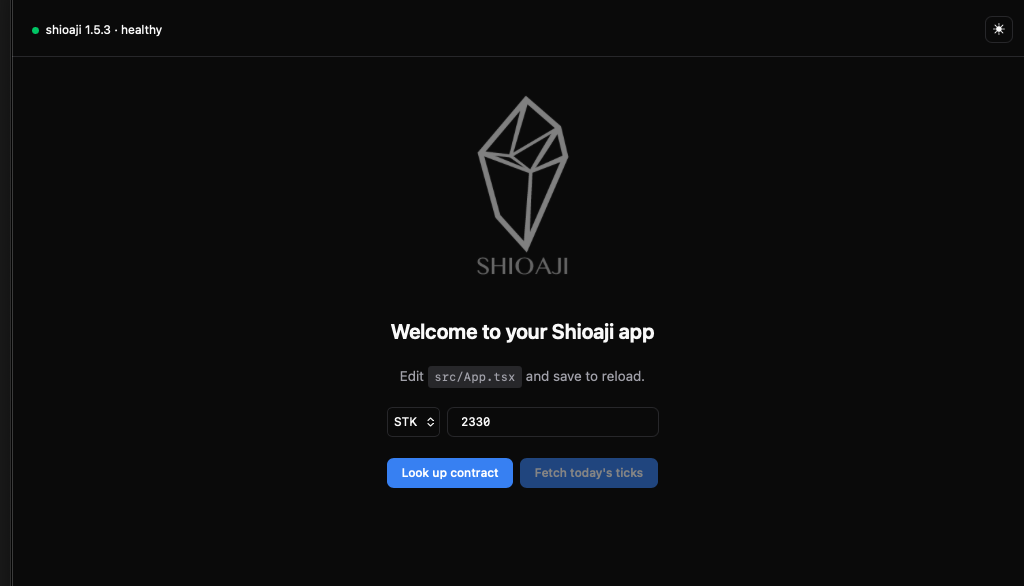Shioaji App template